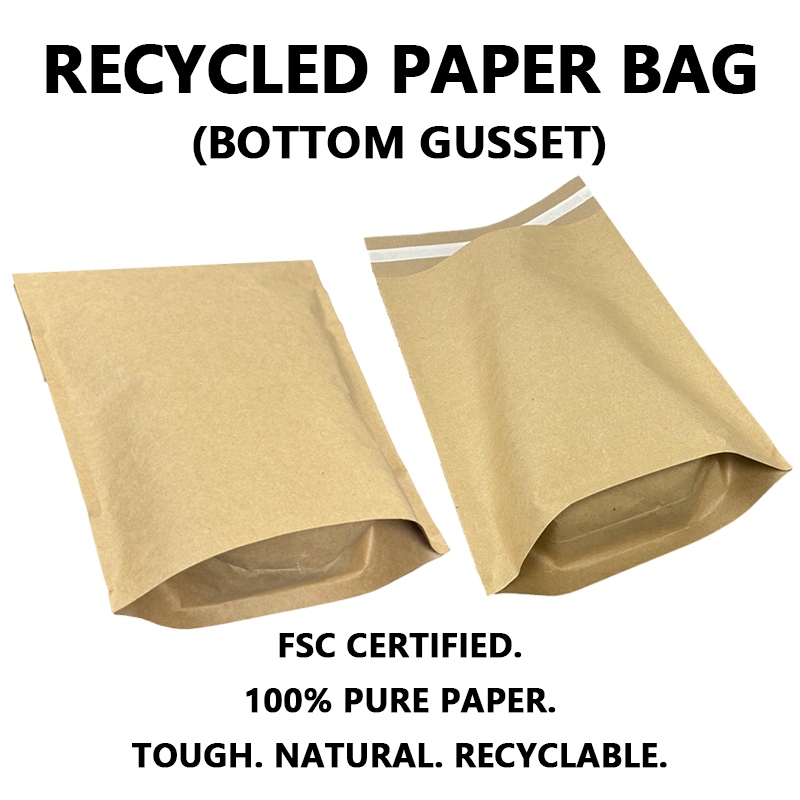 Maßgeschneiderte Versandtaschen aus recyceltem Kraftpapier mit Bodenfalte helfen Marken, ihre Ziele für nachhaltige Verpackungen zu erreichen