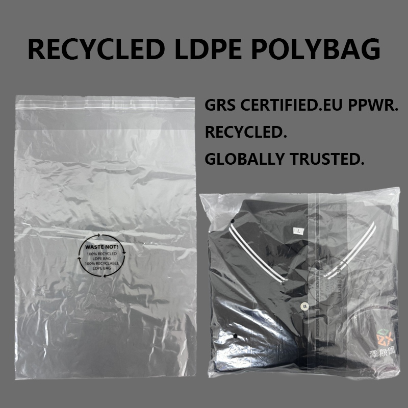 Maßgeschneiderte Polybeutel aus recyceltem LDPE helfen Modemarken, nachhaltige Verpackungen mit GRS-zertifizierten Recyclingmaterialien aufzuwerten
