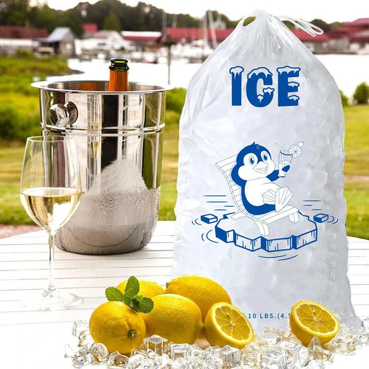 Eisbeutel aus Seil ziehen
